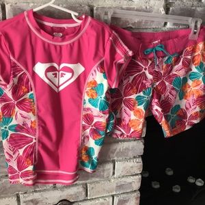 ROXY RASH GUARD & BOARDSHORTS 🌺🌊
